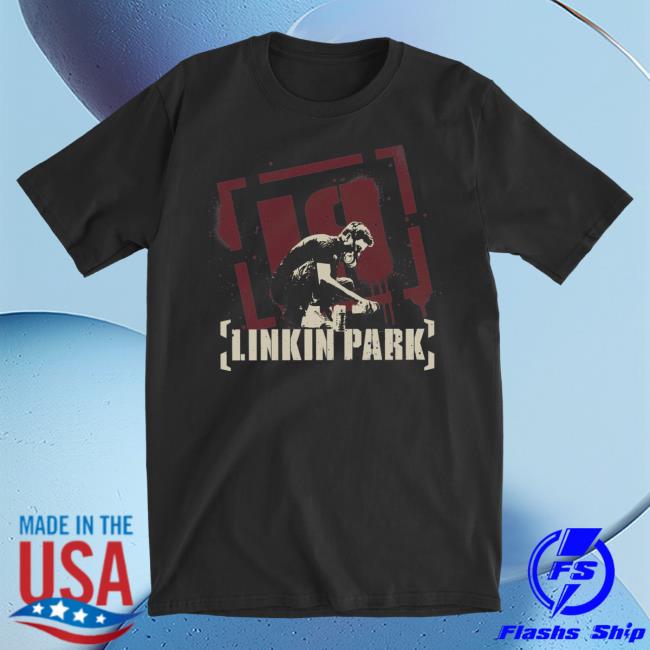 Official Linkin Park Merch Store Vintage Meteora Spray Black Long Sleeve Tee Shirt LinkinPark Apparel Clothing Shop
