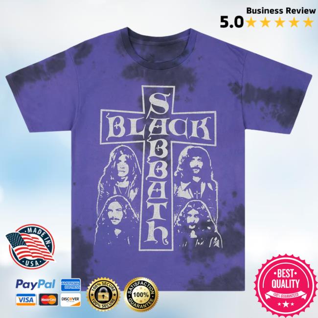 Black Sabbath Purple Tie Dye Cross Shirt