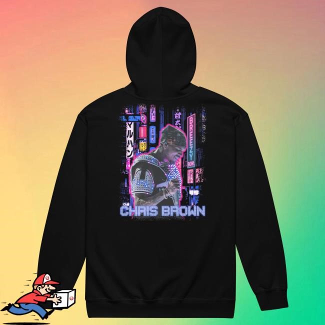 Breezy Bowl Xx Light Bright Zip Up Pullover Hoodie | Chris Brown Official Merch Shop