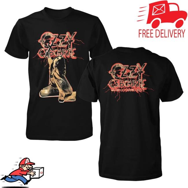 Ozzy Osbourne Red Lightning Tourback Tees Ozzy Osbourne Merch Store Shop Official Ozzy Osbourne Red Lightning Tourback Tee Ozzy Osbourne Merch Store Shop Official