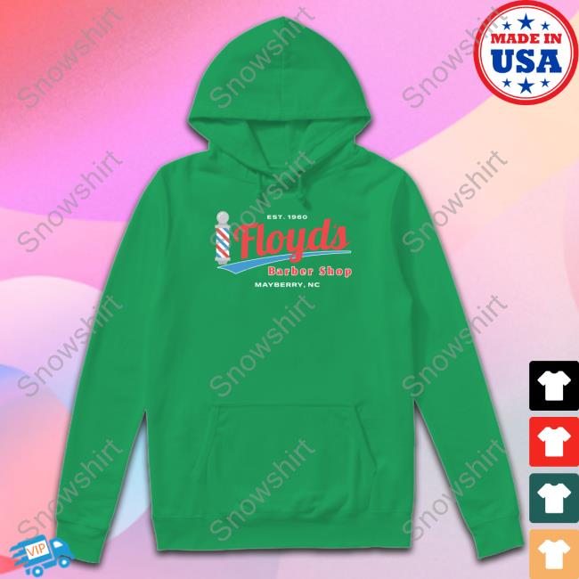 Floyd's Barber Shop Shirt Super70sSports Floyd's Barber Shop Hooded Sweatshirt Super70sSports