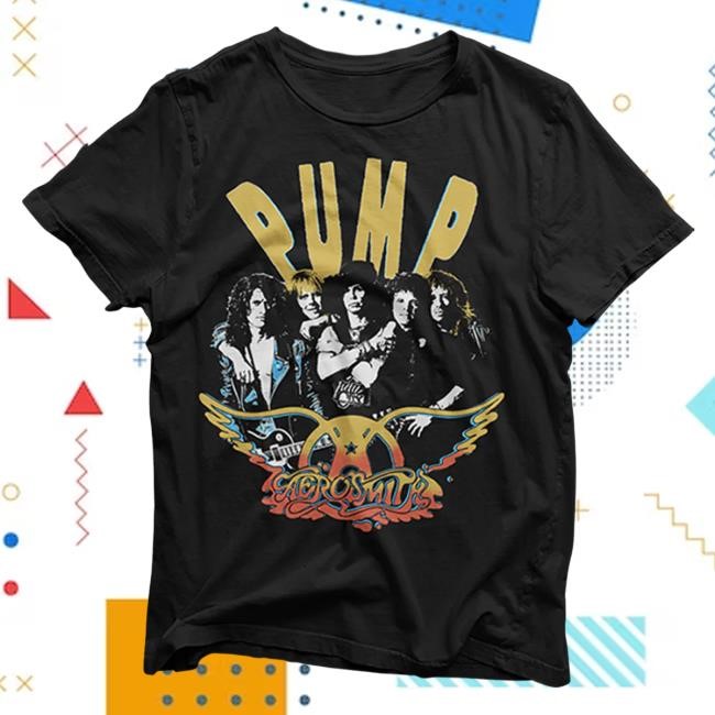 Official Aerosmith Shop Pump Tracklist Hot Shirt