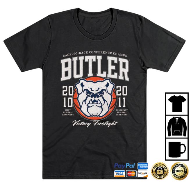 Butler Men's Basketball 2010 And 2011 Back-To-Back Champs Shirt