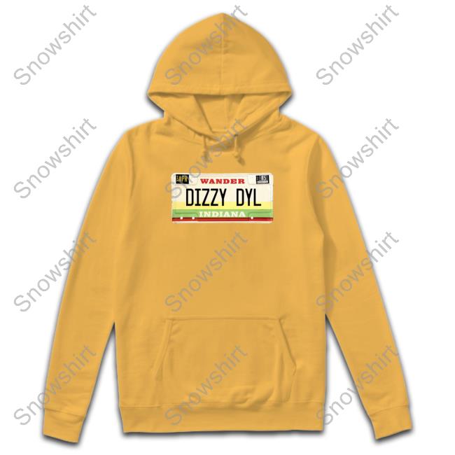 Official Wander Dizzy Dyl Indiana Plate Tee Shirt Official Dizzy Dyl Merch Wander Indiana Plate Sweatshirt