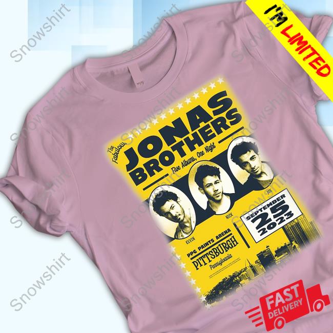 Official Jonas Brothers Merch Pittsburgh Tee Jonas Brothers Merch Pittsburgh Hoodie