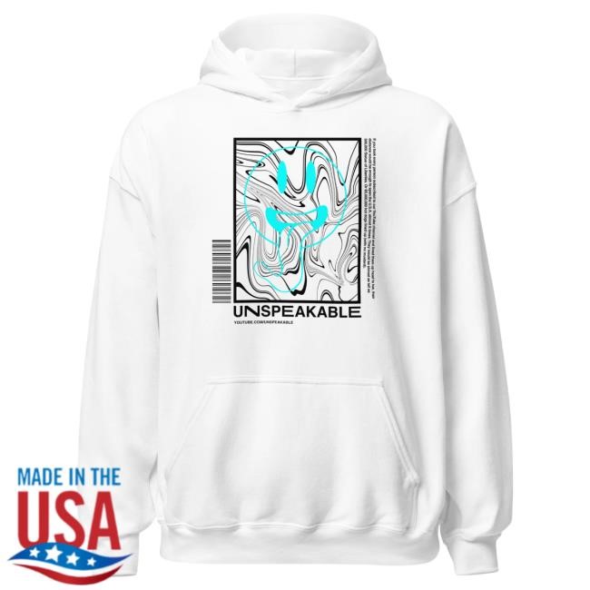 Official Unspeakable Merch White Smiley Swirl Crew neck Sweatshirt
