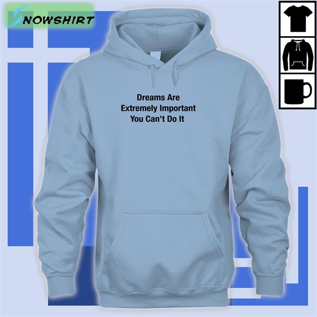 Dreams Are Extremely Important You Can't Do It T-Shirt Poorly Translated Shirts