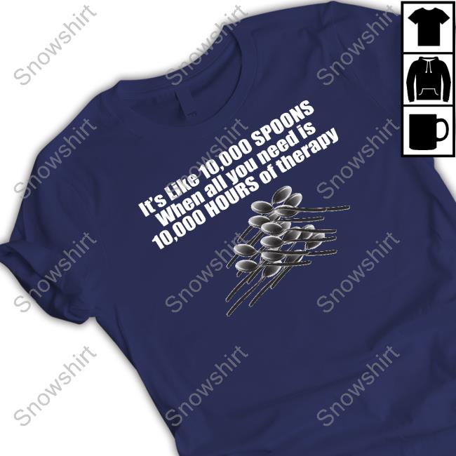 10,000 Spoons Limited Edition Black Shirts Official 10,000 Spoons T-Shirt