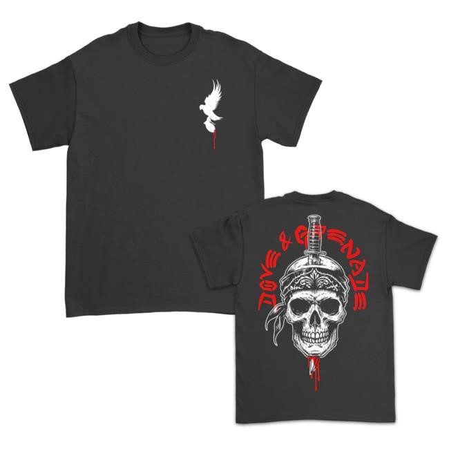 Official Hollywood Undead Merch Store Dagger Skull T-Shirt (Black) HollywoodUndead