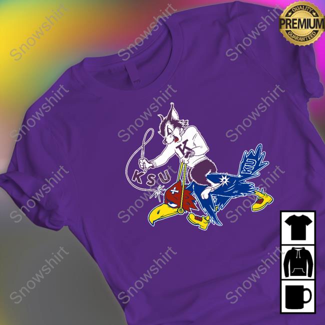 Men's Vintage K-State Wildcat vs K-U Jayhawk Tee Men's Vintage K-State Wildcat vs K-U Jayhawk Hoodie