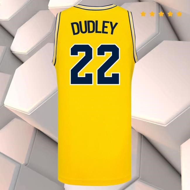 Michigan Wolverines #22 Kendall Dudley Student Athlete Maize Women's Basketball Jersey Tees The M Den Shop Official
