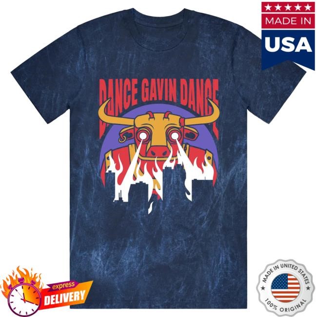 Official Dance Gavin Dance Merch Gavinzilla - Mineral Navy Wash Top Shirt DanceGavinDance