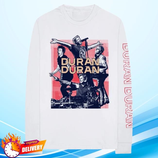 Official Duran Duran Merch Store Duran Duran White Euro 25 Long Sleeve Shirt