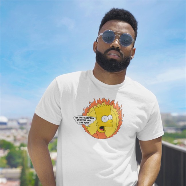 The Simpsons I'm Sart Sampson Who The Hell Are You Long Sleeved Poorly Translated Shirts Bart Simpson