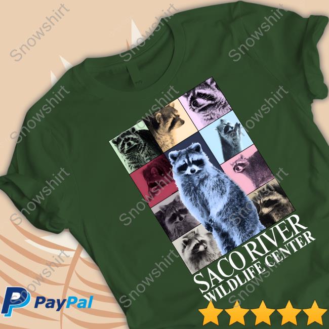 Saco River Wildlife Center Black Shirts Official Raccoons Through The Eras Black T-Shirt