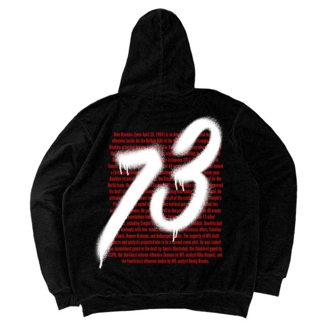 Official Shnow Dion Dawkins LT1 Spray Paint Oversized Heavyweight Black Hoodie