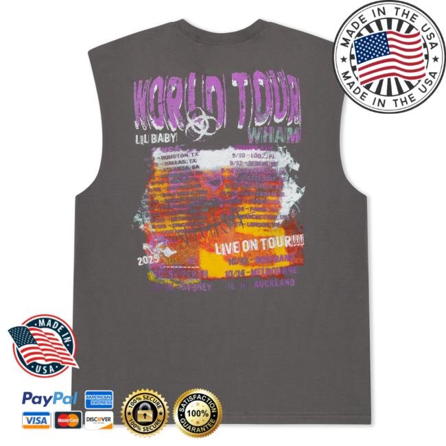 Official Lil Baby Merch Store Wham Tour Sleeveless Top Shirt