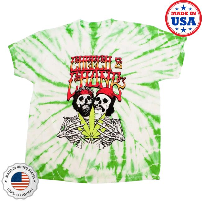 Official Cheech And Chong Store Shop 420 Collection Stoned Dead Tie Dye Green Tees Cheechandchong Merch