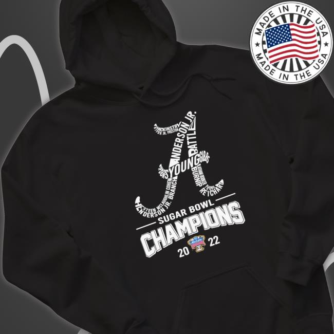 2022 Sugar Bowl Champions Alabama Crimson Tide Players Names Logo Crewneck Sweatshirt
