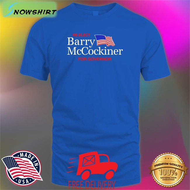 Shithead Steve Merch Re-Elect Barry Mccockiner For Governor V Neck T Shirt