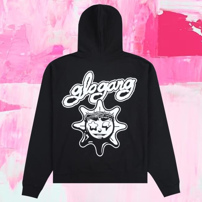 Black Glo Gang Font Logo Long Sleeve Hoodie