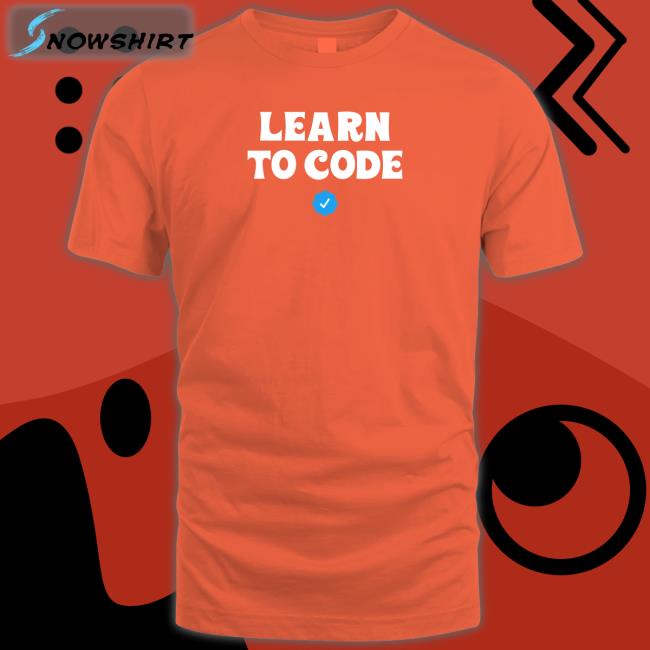 Learn To Code Shirt Black