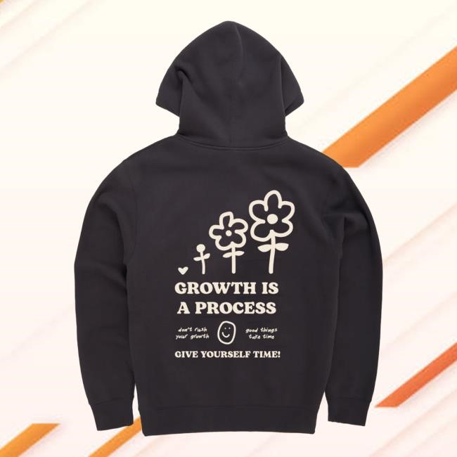 Official Happiness Project Growth Is A Process Hooded Sweatshirt
