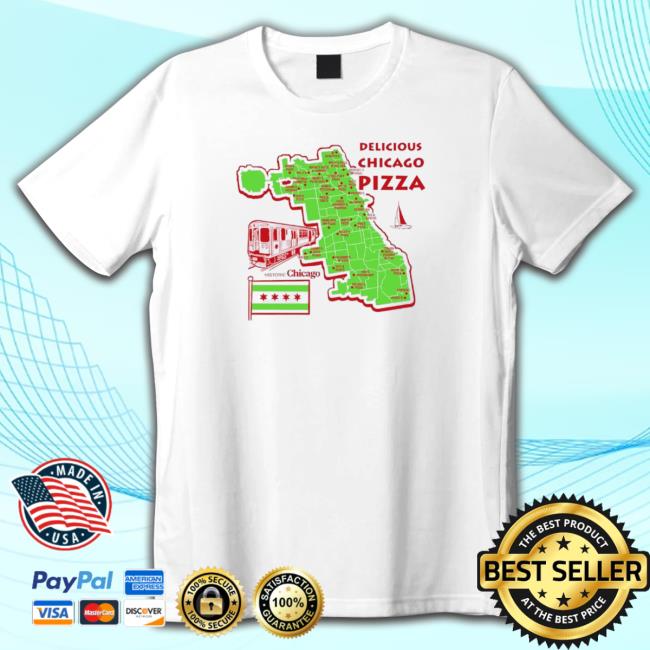 Official Delicious Chicago Pizza Maps Sweatshirts