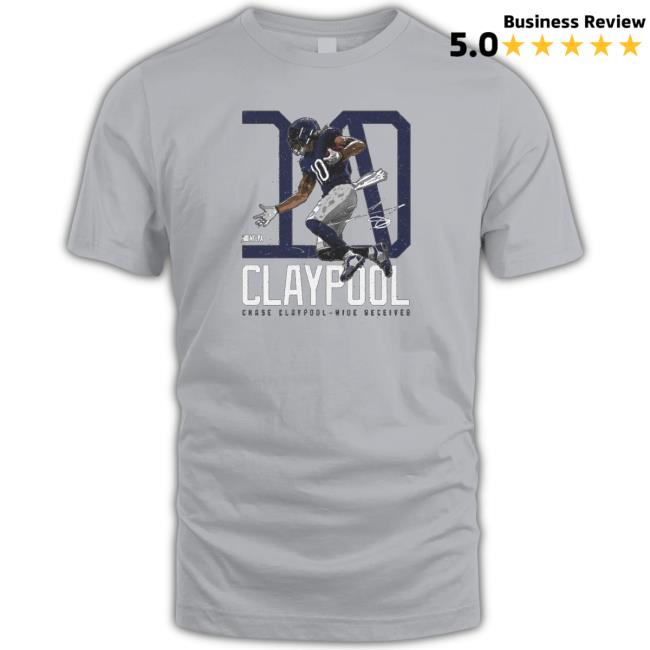 10 Chase Claypool Chicago signature T Shirt Official 10 Chase Claypool Chicago signature T-Shirt