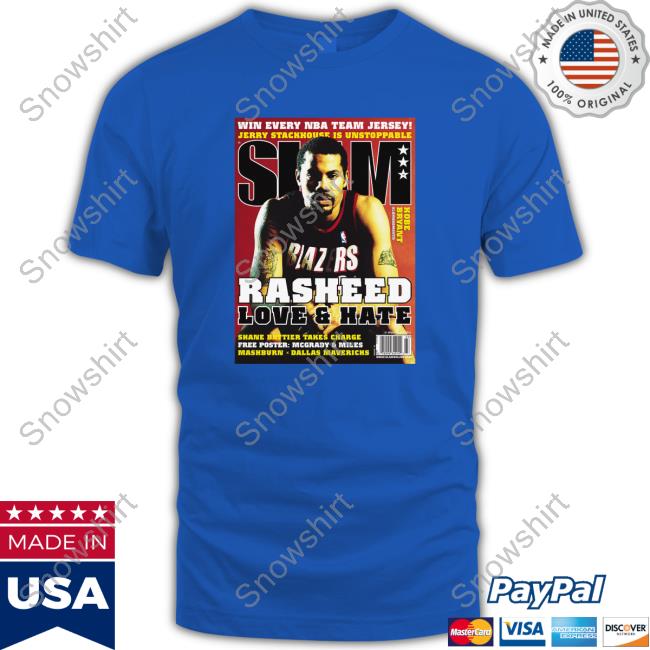 Official Slam Cover Portland Trail Blazers Rasheed Wallace Shirt