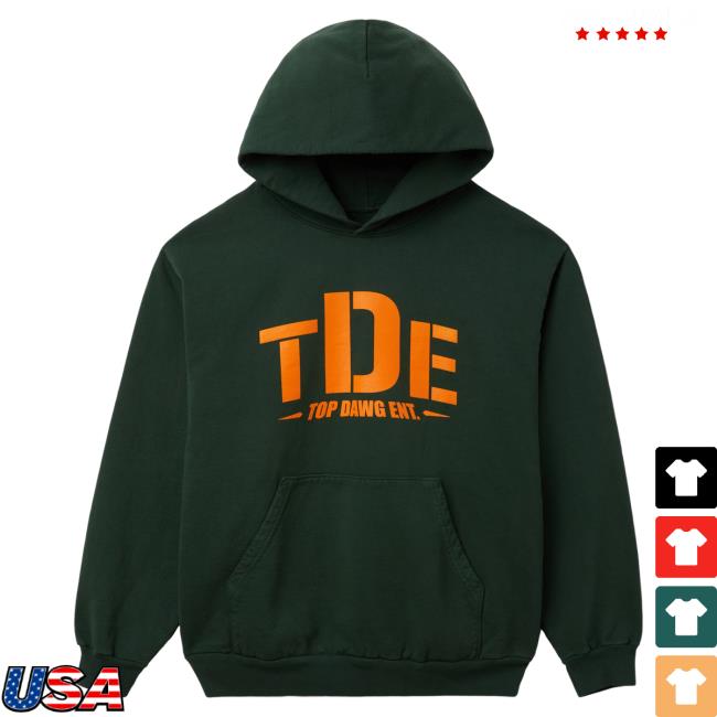 Official Clothing Top Dawg Entertainment Merch Store Original TDE Pullover Hoodie (Green)