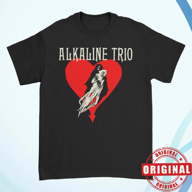 Official Alkaline Trio Merch Store Shop Alkaline Trio Heart Swept Popover Shirt (Black)