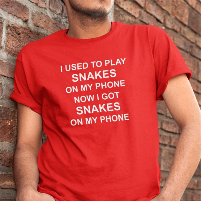 I Used To Play Snakes On My Phone Now I Got Snakes On My Phone T Shirt Black