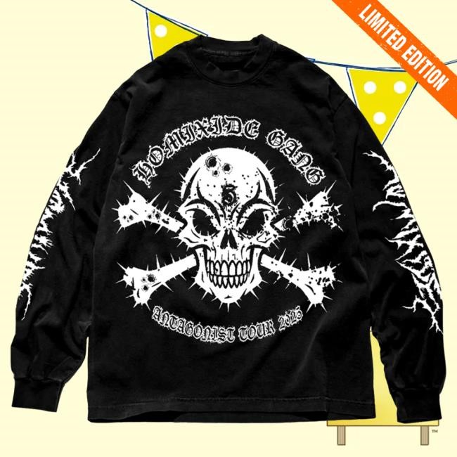 Official Playboi Carti Merch Store Homixide Gang HXG Skull & Bones Long-Sleeve