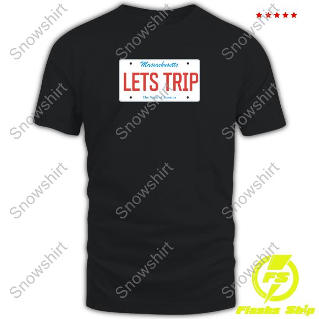 Official Sturniolo Clothing Massachusetts Let's Trip License Plate Tee Shirt