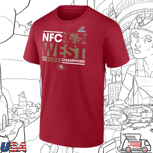 Official San Francisco 49Ers 2023 Nfc West Division Champions Conquer Tee