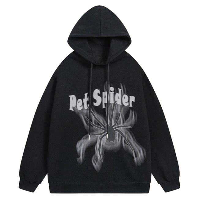 Official Aelfric Eden Clothing Merch Store AAelfric Eden Smoke Spider Print Sweatshirt Black AelfricEden