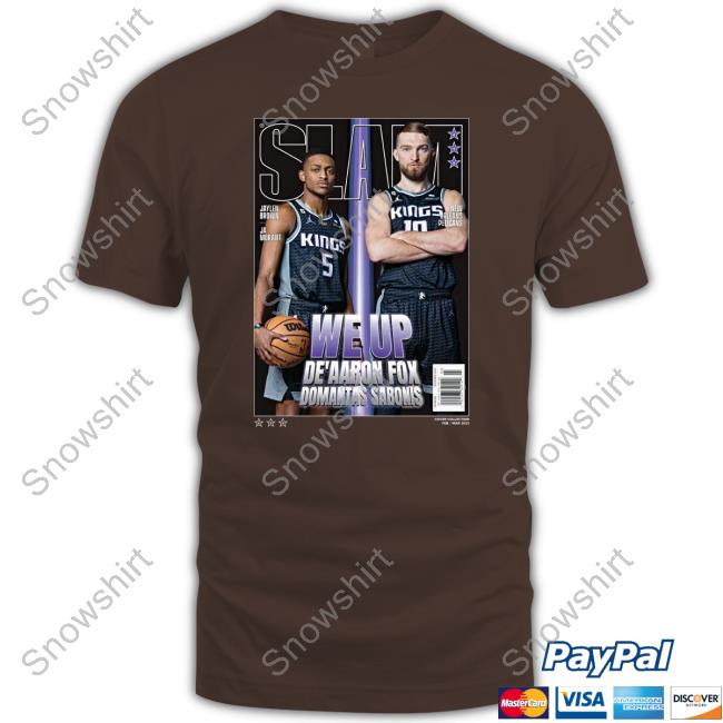 Slam Goods Merch We Up De’Aaron Fox And Domantas Sabonis Cover Slam 242 Tee We Up De’Aaron Fox And Domantas Sabonis Cover Slam 242 Tee Shirt