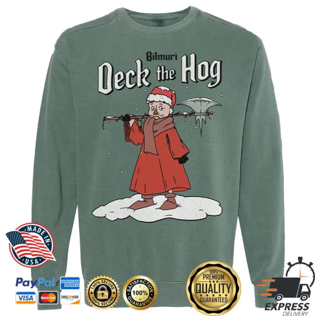 Bilmuri Merch Shop Deck the Hog New Crewneck Sweatshirt