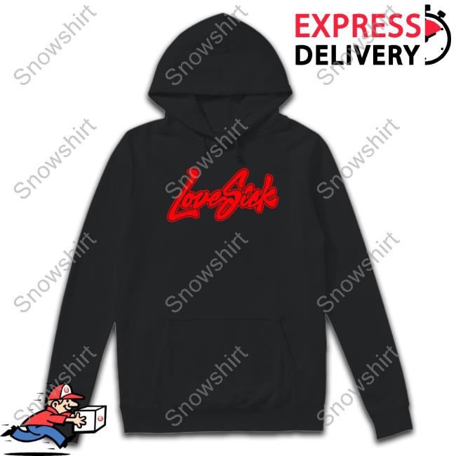 Love Sick Logo Black Hoodie