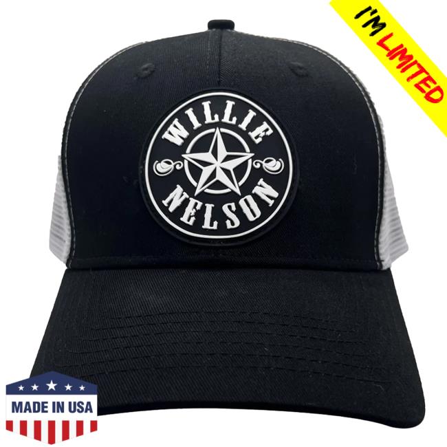 Official Willie Nelson Merch Store Star Logo Patch Trucker Hat Willie Nelson Apparel Clothing Shop WillieNelson
