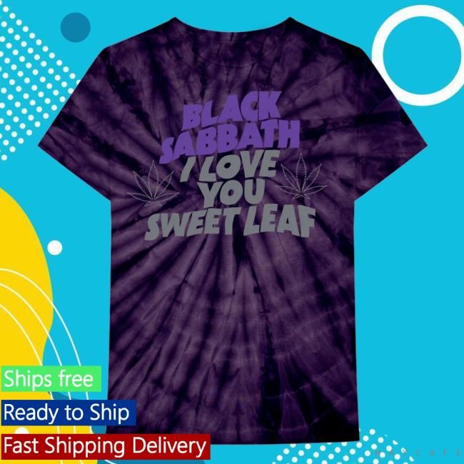 Official Black Sadbath Shop Merch Sweet Leaf Tie Dye Tees