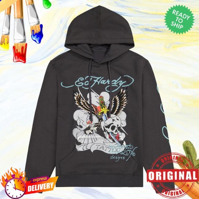 Official Ed Hardy Merch Store Shop Ed Hardy 77 Eagle Attractive Hoodie EdHardy