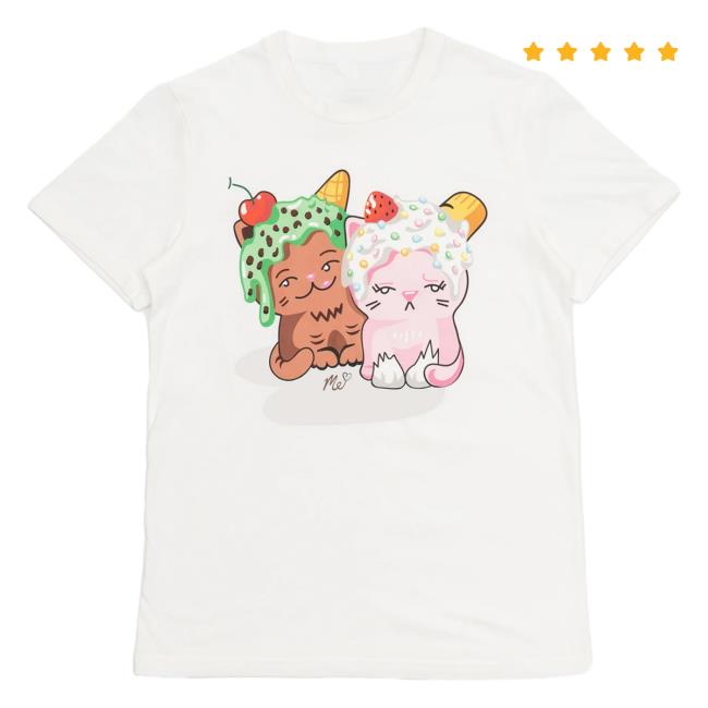 Official Moriah Elizabeth Merch Store Shop Eustace and Shelly Top Shirt White MoriahElizabeth