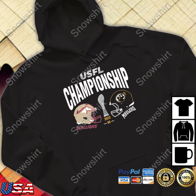 Official USFL Championship Birmingham Stallions Vs Pittsburgh Maulers Match Up Hooded Sweatshirt