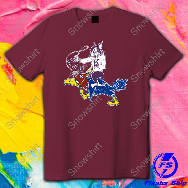 Men's Vintage K-State Wildcat vs K-U Jayhawk Tee Vintage K-State Wildcat vs K-U Jayhawk Shirt