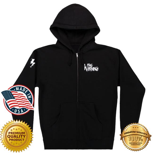 Official The Warning Merch Store The Warning Logo Lightning Zip Up HoodieThe Warning Clothing Shop