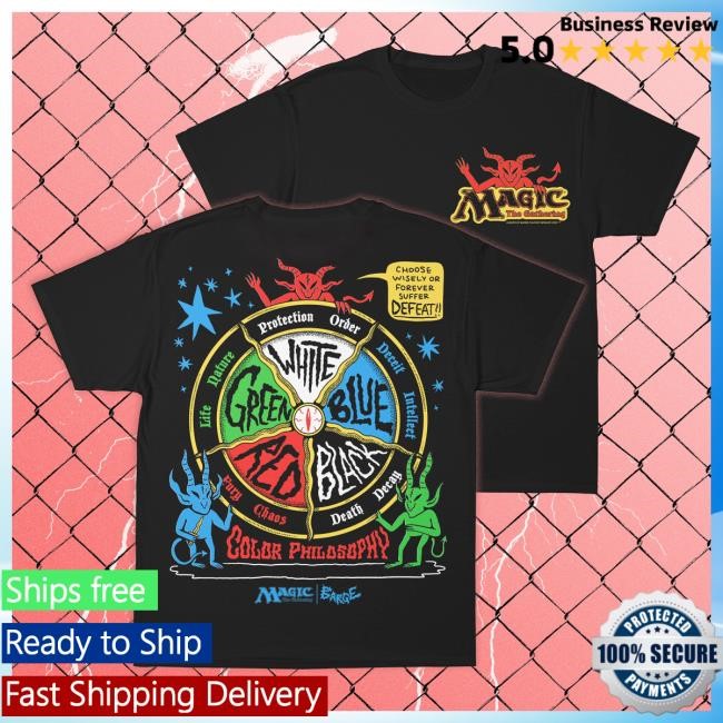 Official Wizard Of Barge Color Philosophy Attractive Shirt (Black) - Magic the Gathering Collection Wizardofbarge