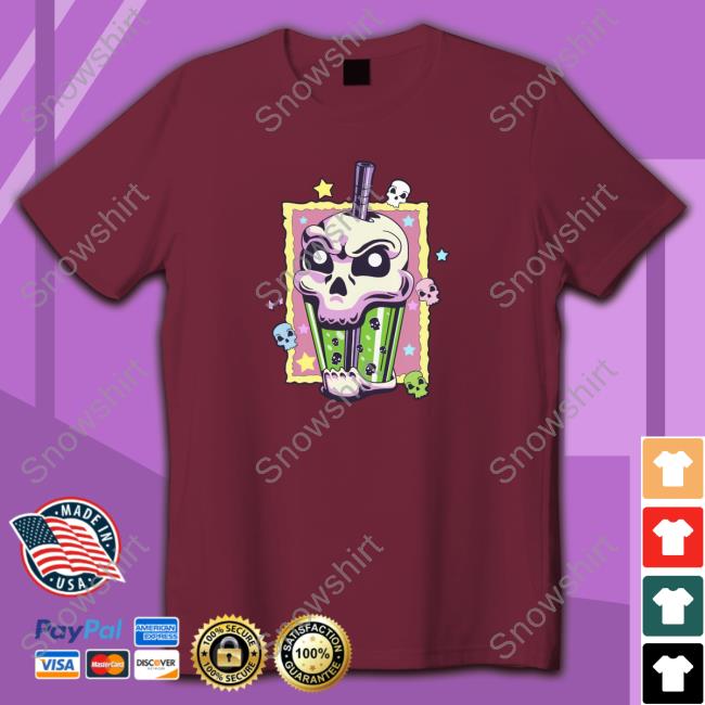 Official Kawaii Creepy Skull Boba Bubble Tea Pastel Goth Va Hoodie Kawaii Creepy Skull Boba Bubble Tea Pastel Goth Va Shirt
