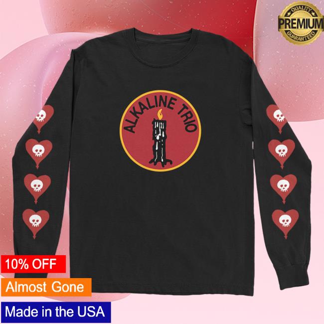 Official Alkaline Trio Merch Store Shop Alkaline Trio Candle T-Shirts (Black)